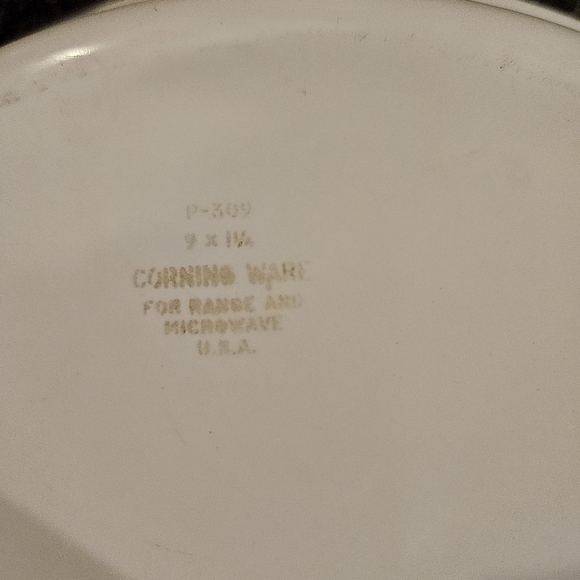 VINTAGE Corning Ware Pie/Bake Plate All White Round P 309 Dish 9" Rim 1.…​​​ - Picture 2 of 5